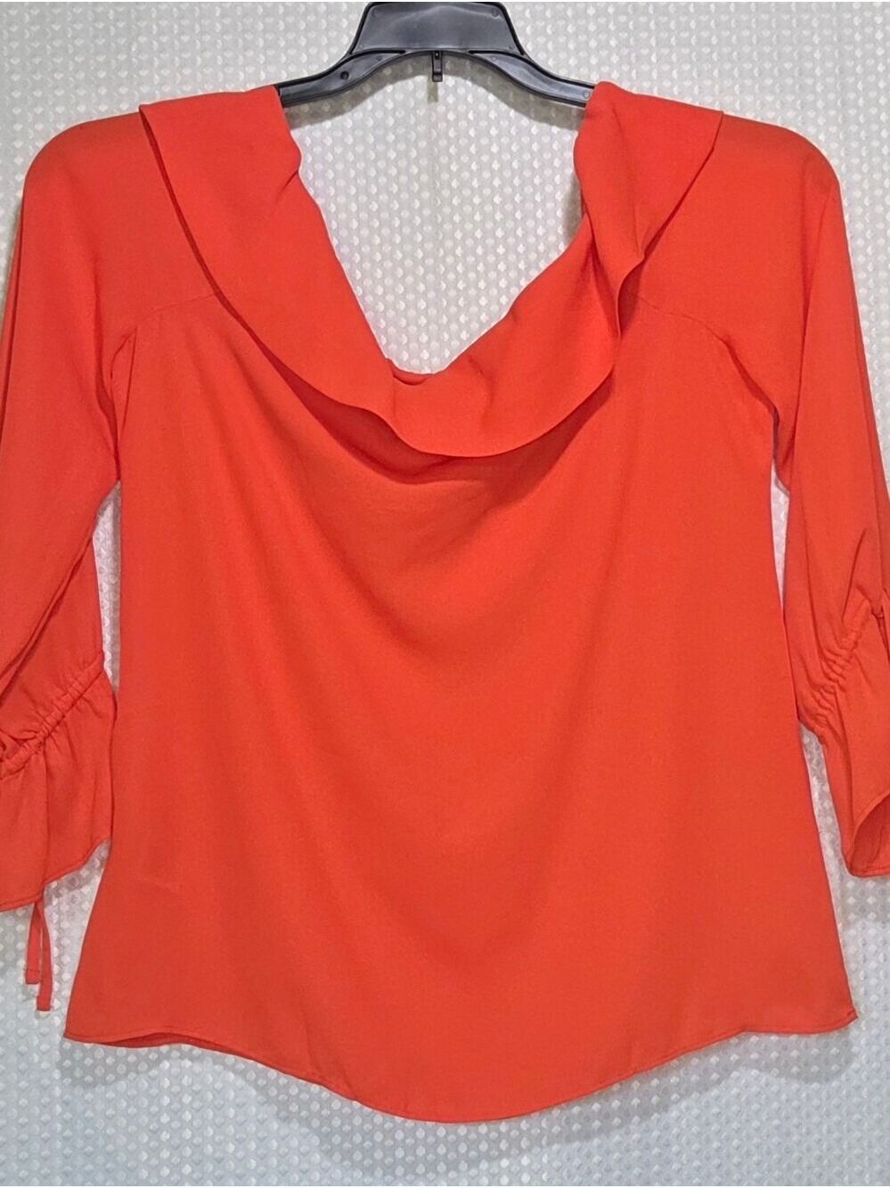 Banana Republic Coral Off Shoulder Blouse Bell Sleeve Top XS - Picture 3 of 10